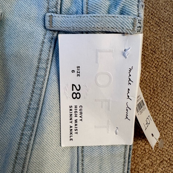 NWT Loft Curvy High Waist Skinny Ankle size 6/28 - Picture 11 of 11